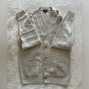 Uniqlo Lambswool Cardigan Sweater (GREY)